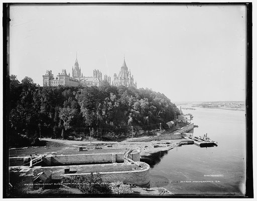Parliament bldgs., from Major [i.e. Major's] Hill Park, Ottawa