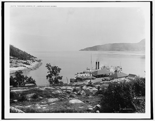 Tadousac [sic] landing, St. Lawrence River, Quebec