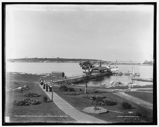 The Harbor from Oceanic Hotel, Star Island, Isles of Shoals, N.H.