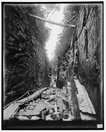 The Flume, looking up, Franconia Notch, White Mountains