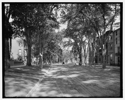 State Street, looking toward Longfellow monument, Portland, Me.