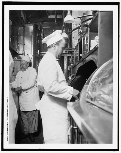 Kitchen on a deluxe overland limited train