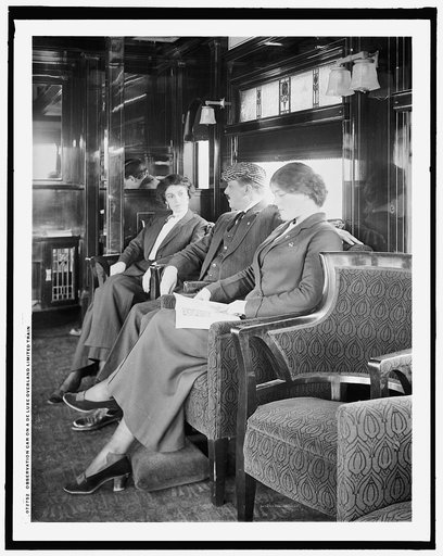 Observation car on a deluxe overland limited train