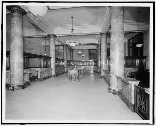 Main banking room, Second National Bank, Boston, Mass.