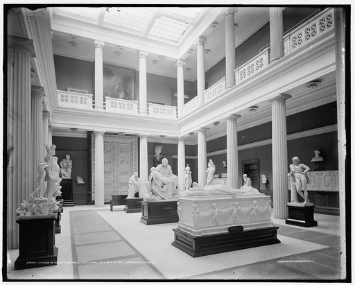 Corner of sculpture hall, Corcoran Gallery of Art, Washington, D.C.