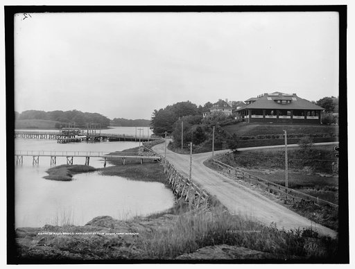 Sewall's Bridge and country club house, York River, Me.