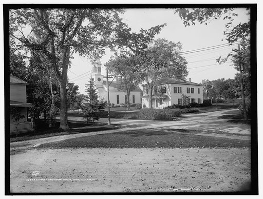 Church and court house, York Village, Me.