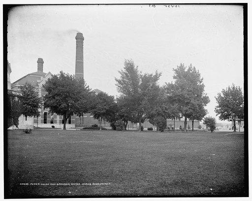 Power house and grounds, Water Works Park, Detroit