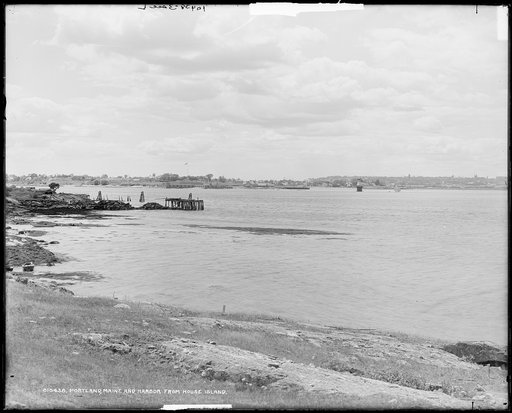 Portland, Maine, and harbor from House Island