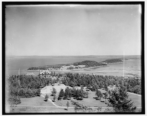 Bar Harbor from Great Hill, Mount Desert Island, Maine