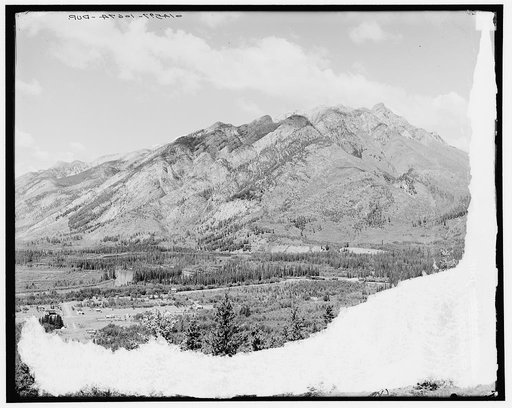 Banff up Bow River from Tunnel Mt., Alberta, Canada