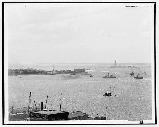 New York skyline and harbor