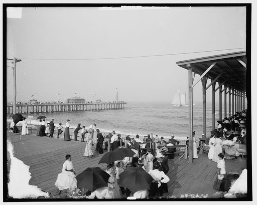 Boardwalk and fishing pier, Asbury Park, N.J.
