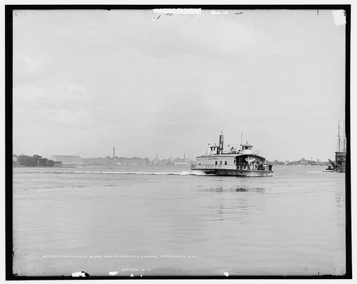 Piscatacqua [sic] River and rivermouth landing, Portsmouth, N.H.