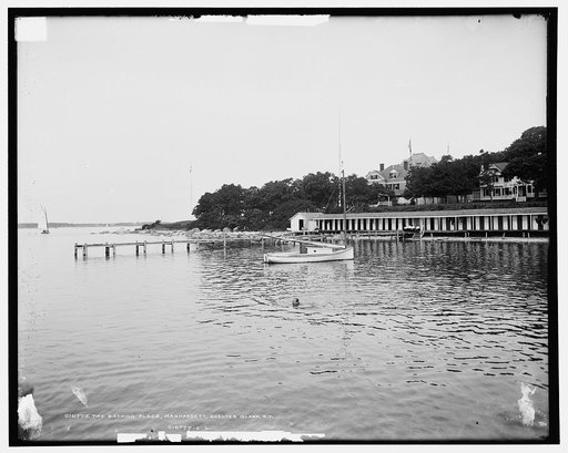 The Bathing place, Manhansett [i.e. Manhanset] House, Shelter Island