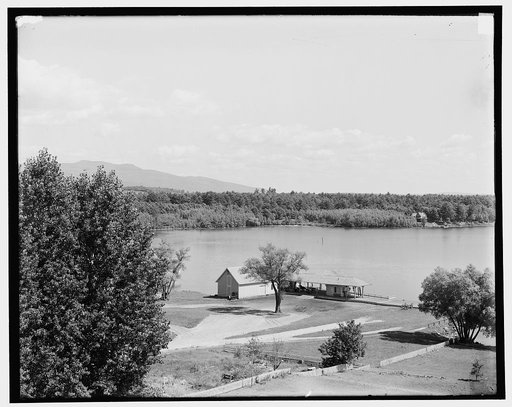 Lake from Colonial Hotel, Centre Harbor, Lake Winnipesaukee, N.H.