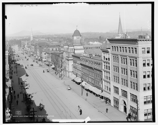North Street from the park, Pittsfield, Mass.