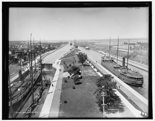 General view of locks, Sault Ste. Marie