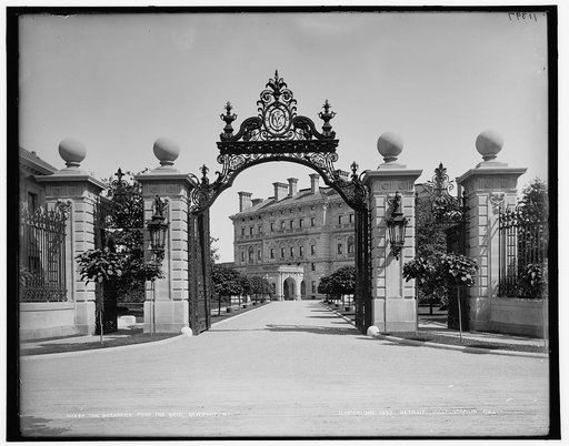 The Breakers from the gate, Newport, R.I.