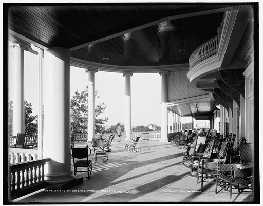 On the Frontenac porch, Round Island, N.Y.