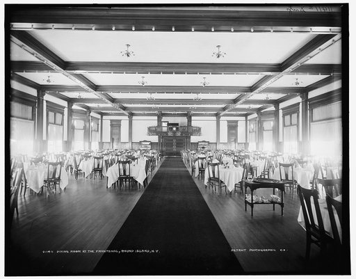 Dining room at the Frontenac, Round Island, N.Y.