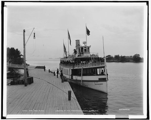 Str. New Island Wanderer landing at the Frontenac, Round Island, N.Y.