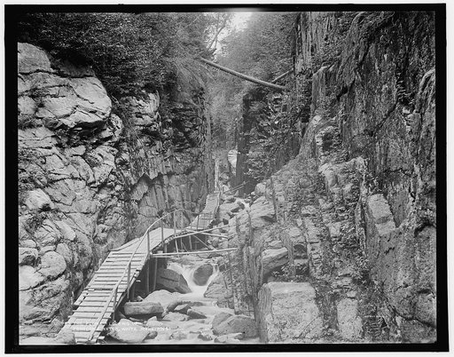 The Flume, looking up, Franconia Notch, White Mountains
