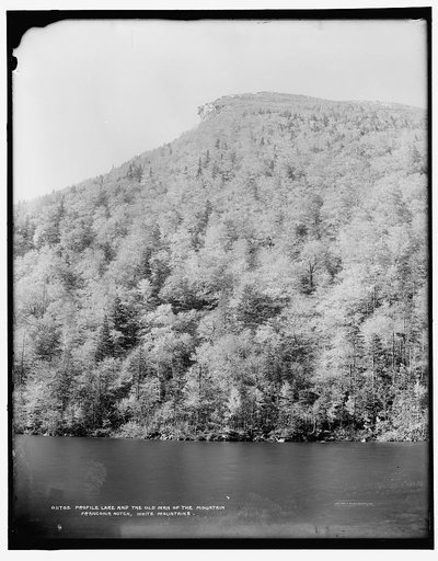 Profile Lake and the Old Man of the Mountain, Franconia Notch, White Mountains