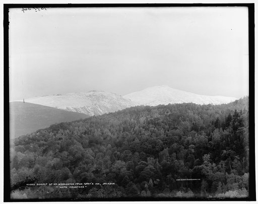 Summit of Mt. Washington from Gray's Inn, Jackson, White Mountains