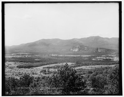 Moat Mountain and Intervale from prospect ledge, Kiarsarge [i.e. Mount Kearsarge], White Mountains