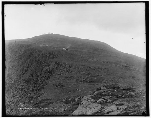 Train ascending, Mt. Washington Ry., White Mountains