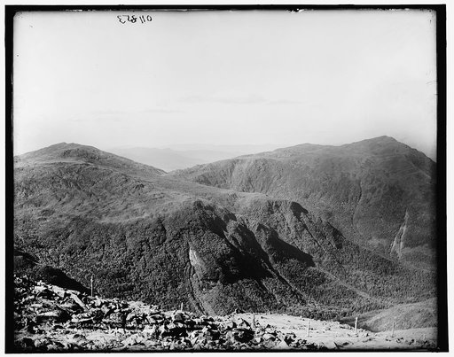 Mt. Jefferson and Mt. Adams from carriage road, Presidential Range, White Mountains