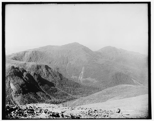 Mt. Adams and Mt. Madison from carriage road,Presidential Range, White Mountains