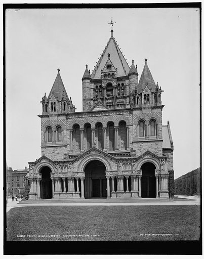 Trinity Church, Boston, the porch and the tower