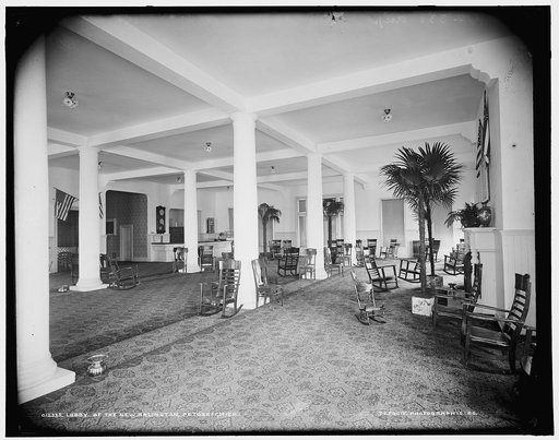 Lobby of the New Arlington [Hotel], Petoskey, Mich.