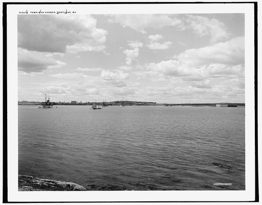 Town and harbor, Portland, Me.