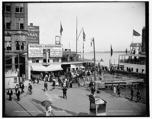 Ferry dock near Woodward Avenue, Detroit, Michigan