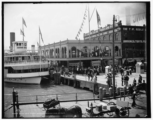 Belle Isle ferry dock, Woodward Av., Detroit