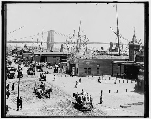 South Street and Brooklyn Bridge, New York