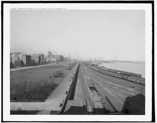 Lake front from Illinois Central station, Chicago, Ill.