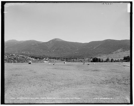 Mount Pleasant golf links, fourth green and Mount Pleasant from tee no. 4