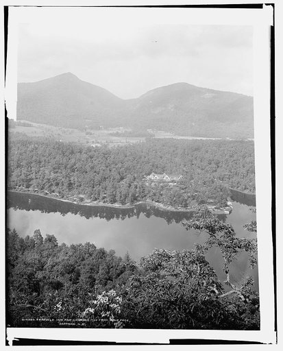 Fairfield Inn and Chimney Top from Bald Face, Sapphire, N.C.