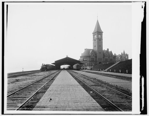 C & NW Ry. [i.e. Chicago and North Western Railway] Station, Milwaukee