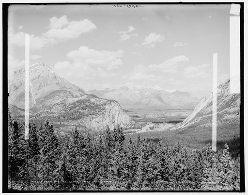 Down Bow Valley from upper spring, Banff, Alberta