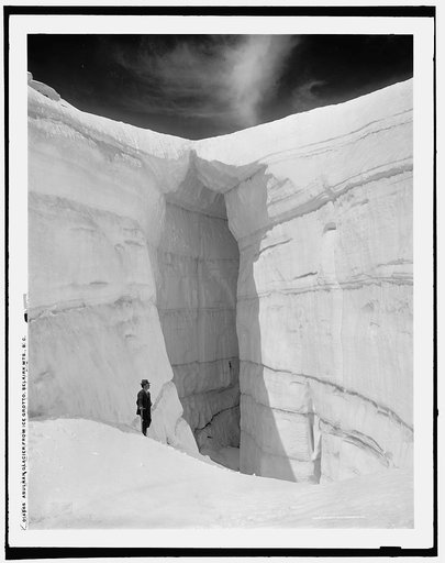 Asulkan Glacier from ice grotto, Selkirk Mts., B.C.