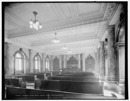 Probate court room, Wayne County Building, Detroit