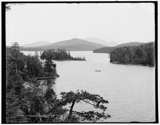 Lower Saranac Lake from Bluff Island, Adirondack Mountains
