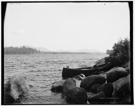 Lower Saranac Lake from Shingle Bay Point, Adirondack Mountains