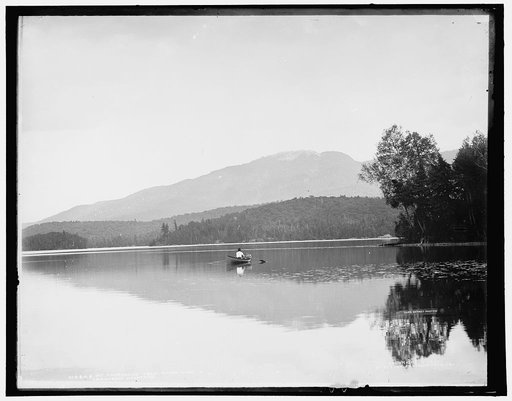 Mt. Ampersand [i.e. Ampersand Mountain] from Round Lake, Adirondack Mountains