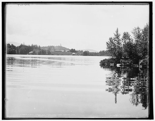 Rustic Lodge and Indian carry, Upper Saranac Lake, Adirondack Mountains